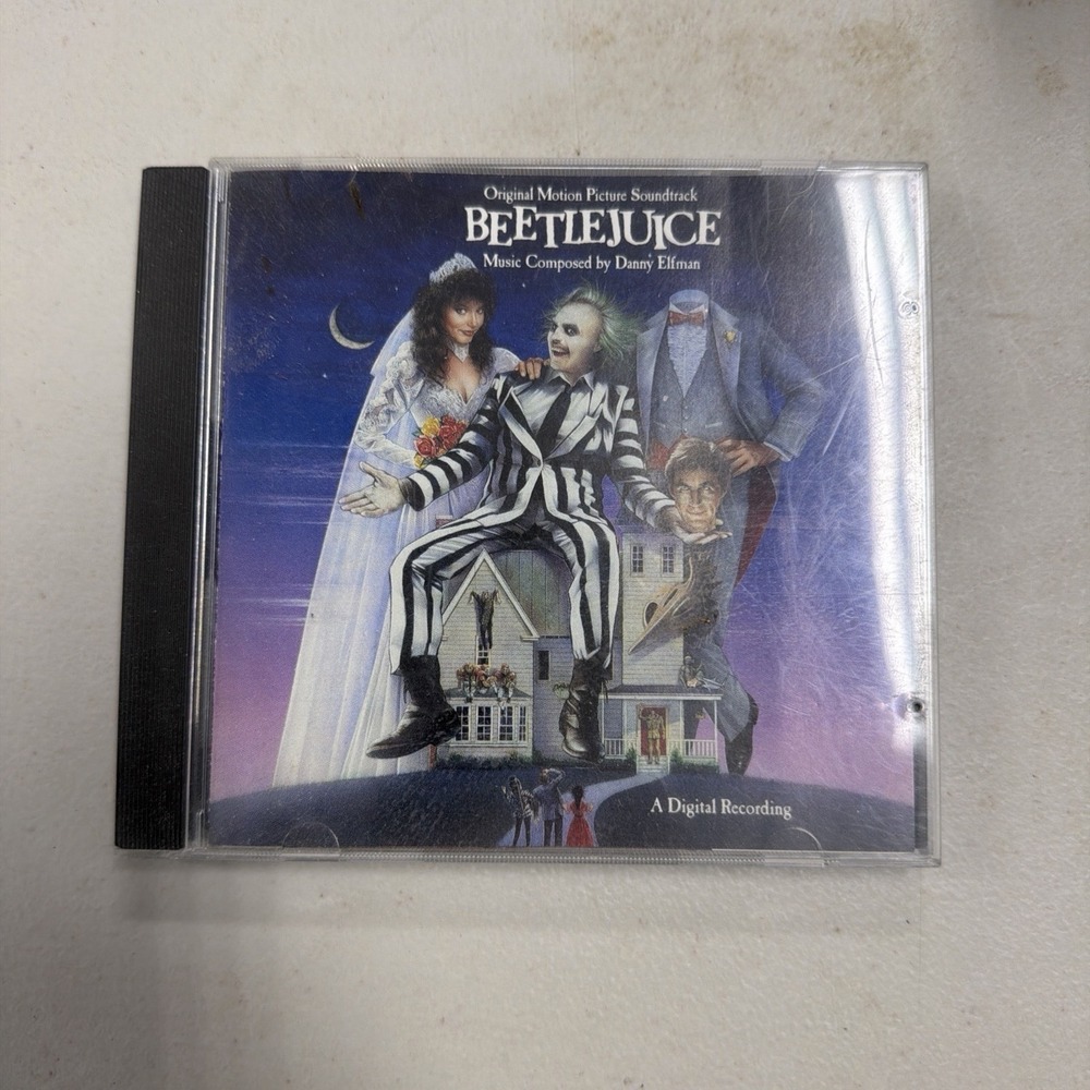 Beetlejuice Movie Soundtrack CD Danny Elfman 1988 Geffen 24202-2